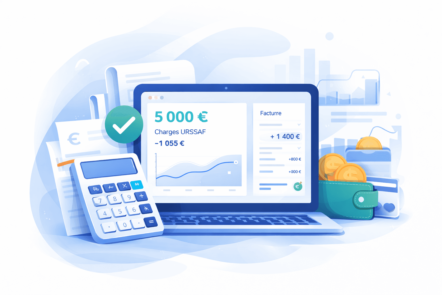 Calcul charges auto-entrepreneur : simulation simple et rapide